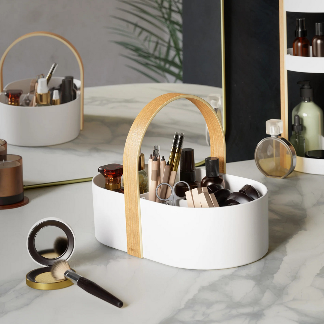 Umbra Bellwood Caddy - White &amp; Natural - HUNA