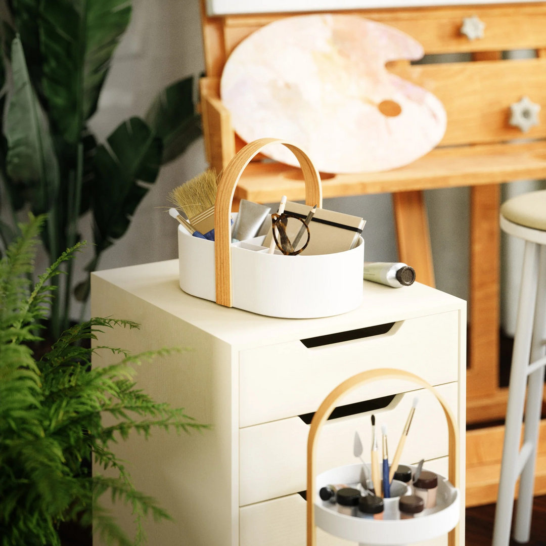 Umbra Bellwood Caddy - White &amp; Natural - HUNA