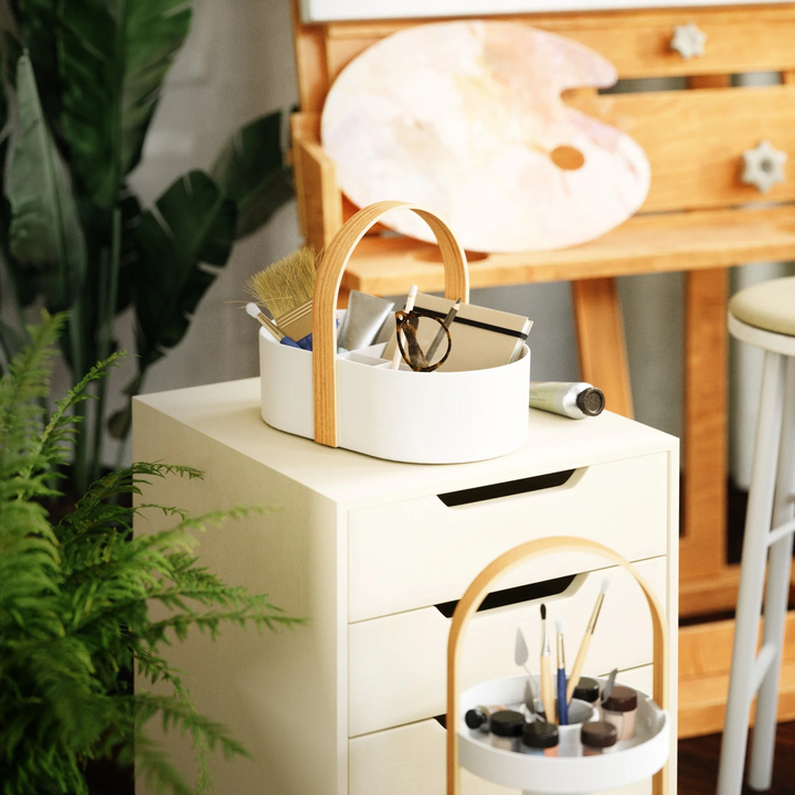 Umbra Bellwood Caddy - White &amp; Natural - HUNA