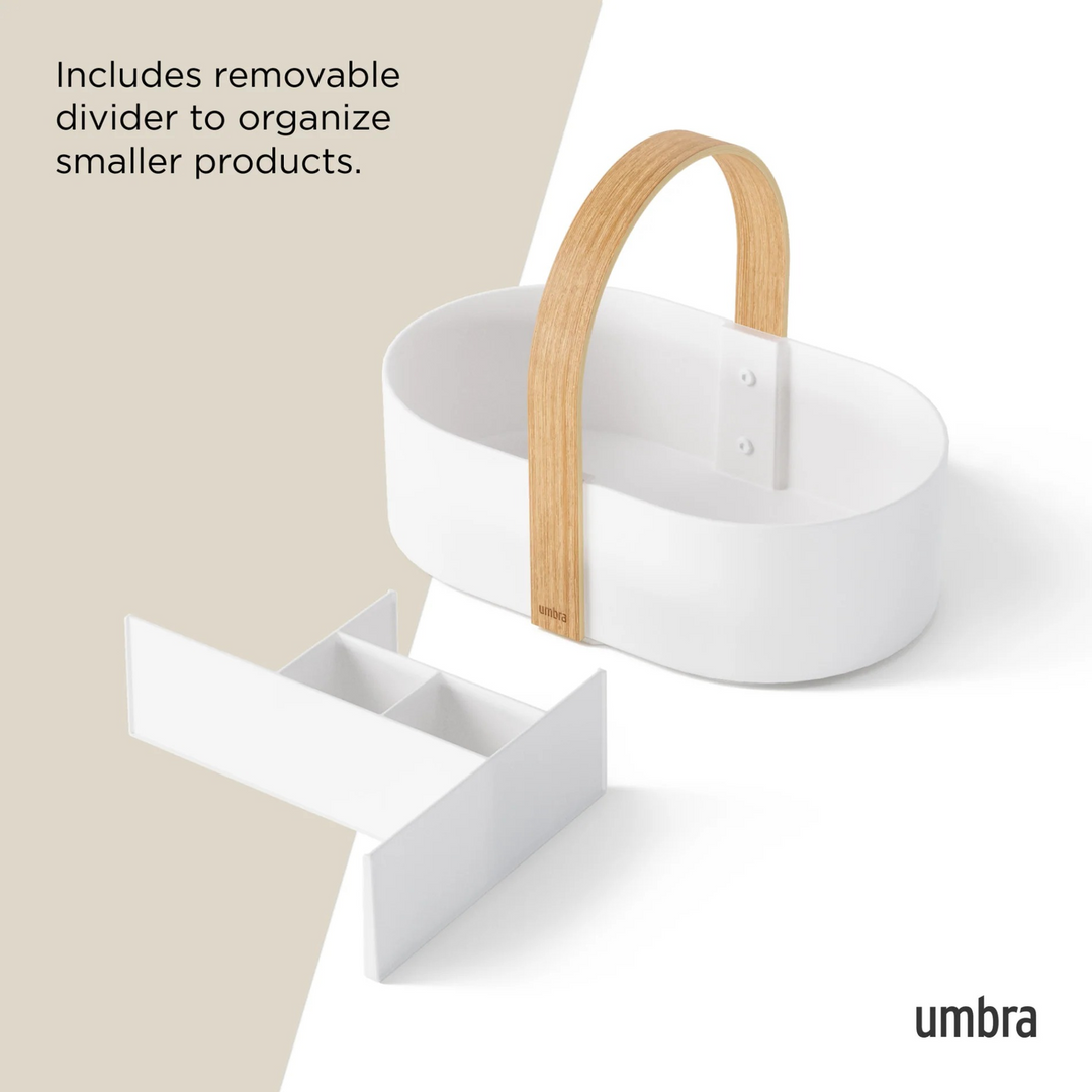 Umbra Bellwood Caddy - White &amp; Natural - HUNA