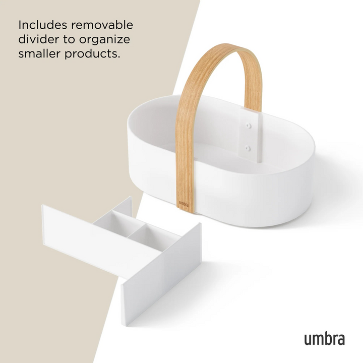 Umbra Bellwood Caddy - White &amp; Natural - HUNA