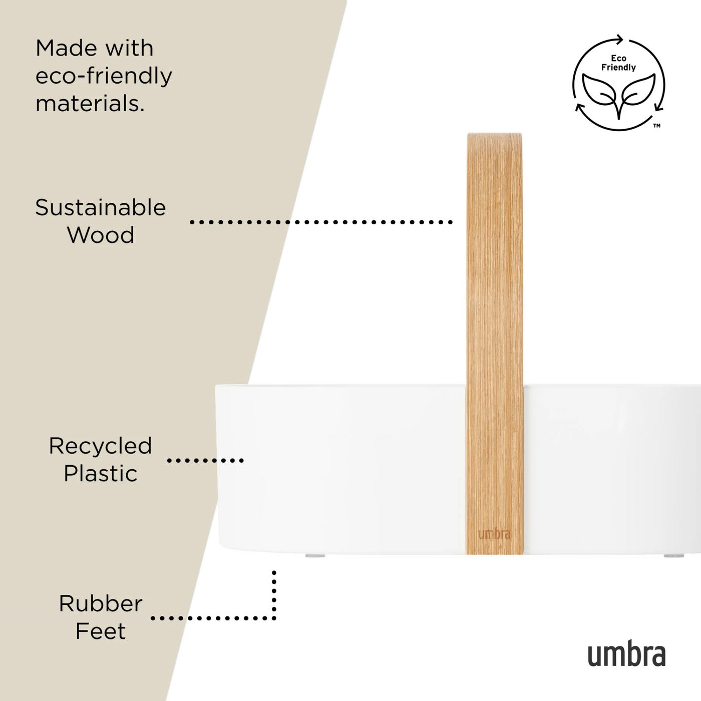 Umbra Bellwood Caddy - White & Natural Umbra Bellwood Caddy - White & Natural