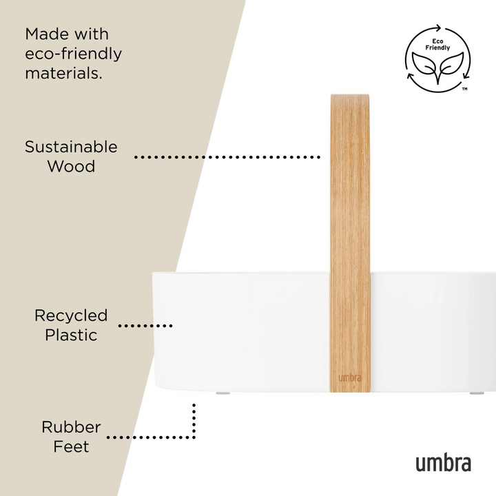 Umbra Bellwood Caddy - White &amp; Natural - HUNA