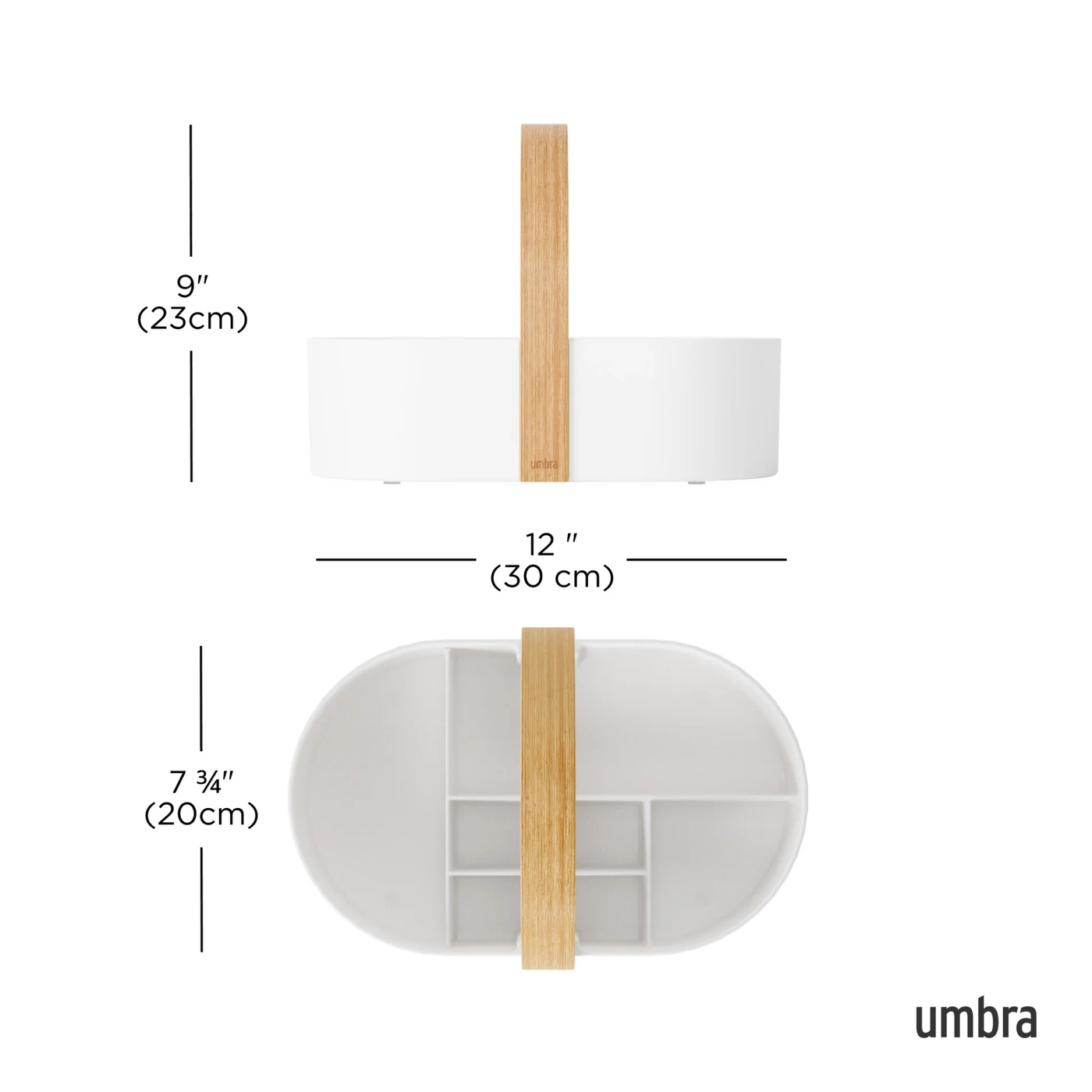 Umbra Bellwood Caddy - White & Natural Umbra Bellwood Caddy - White & Natural