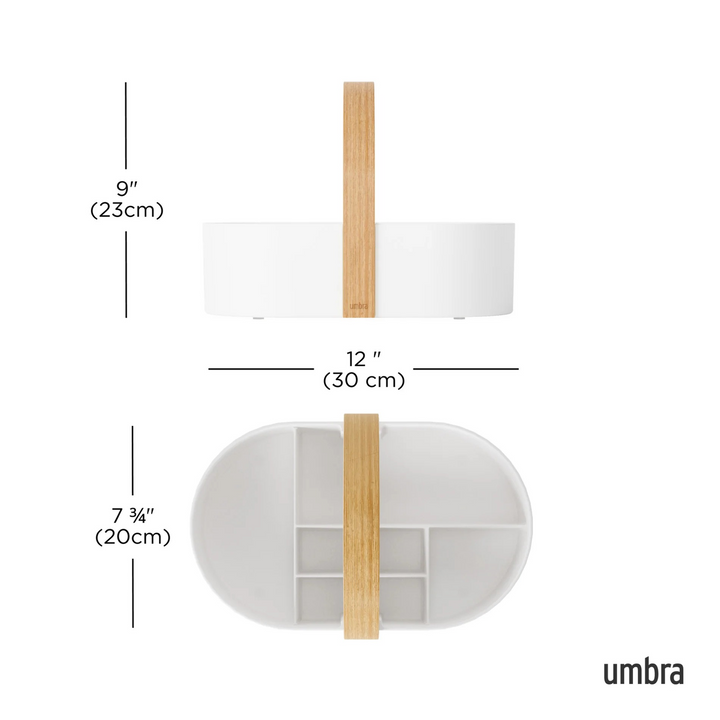 Umbra Bellwood Caddy - White &amp; Natural - HUNA