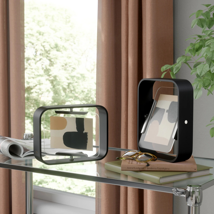 Umbra Bellwood photo frame in aged walnut, made from sustainable wood.