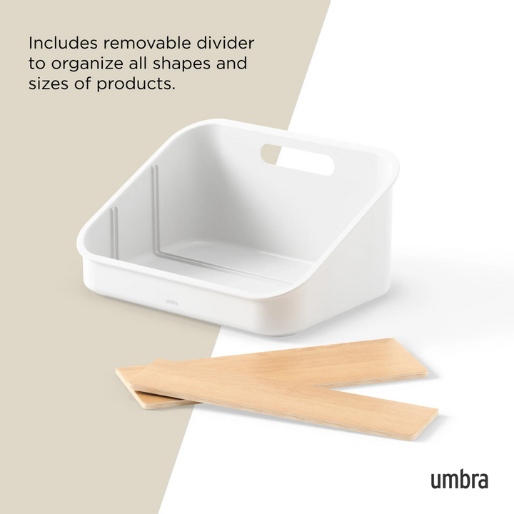 Umbra Bellwood packet organizer in white and natural