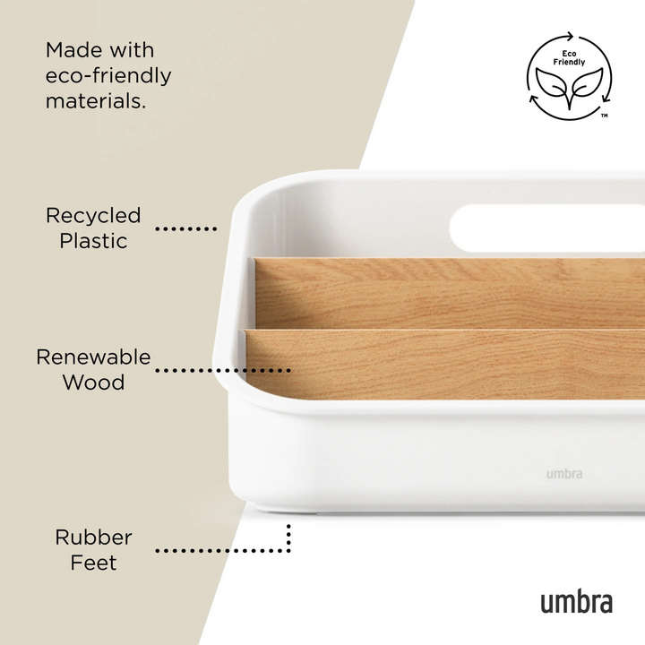 Umbra Bellwood packet organizer in white and natural
