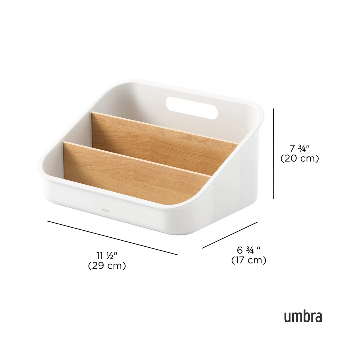 Umbra Bellwood packet organizer in white and natural