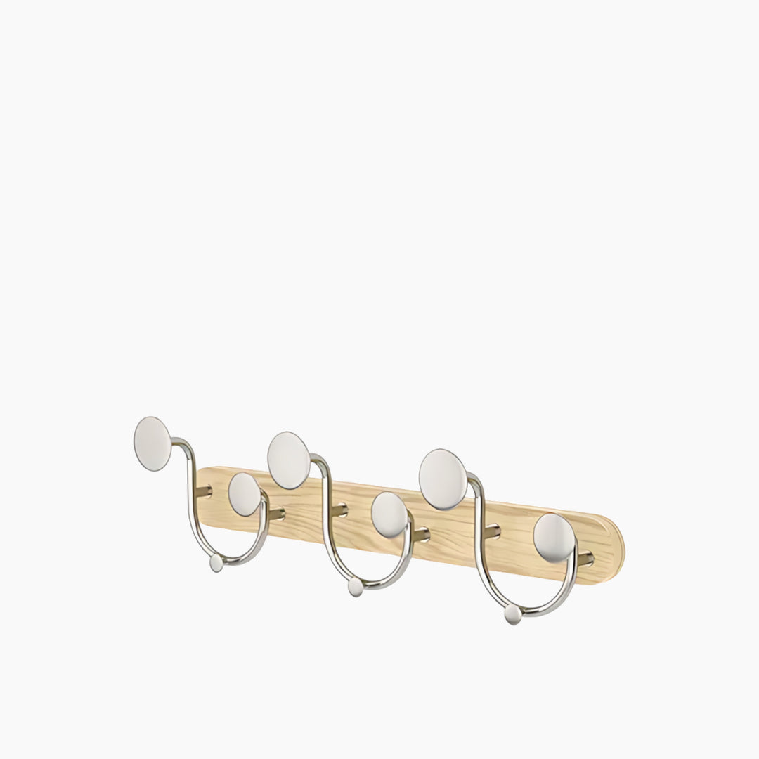 Umbra Melody 9 Hook natural wood storage rack