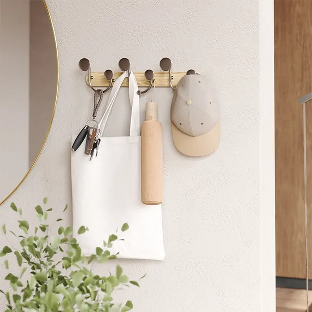 Umbra Melody 9 Hook in Natural FSC Wood