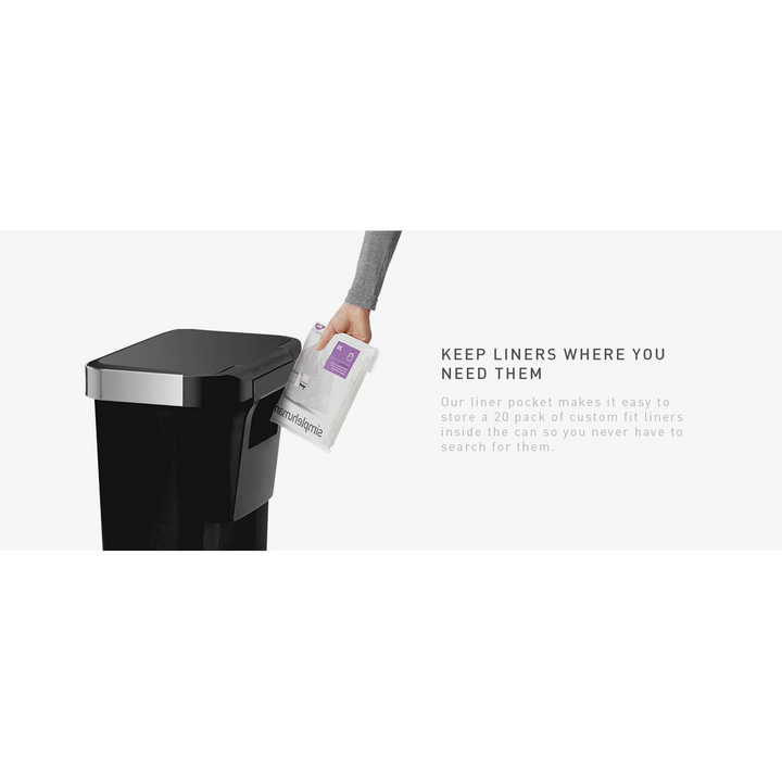 Simplehuman Trim Plastic Bin Trash Can