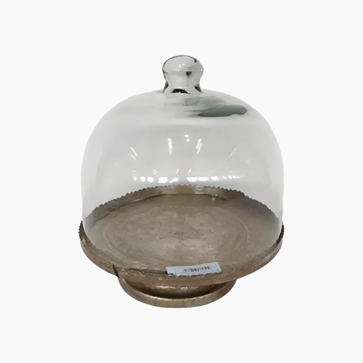 Weva Apollo Dome on Tray with gold-finished metal base
