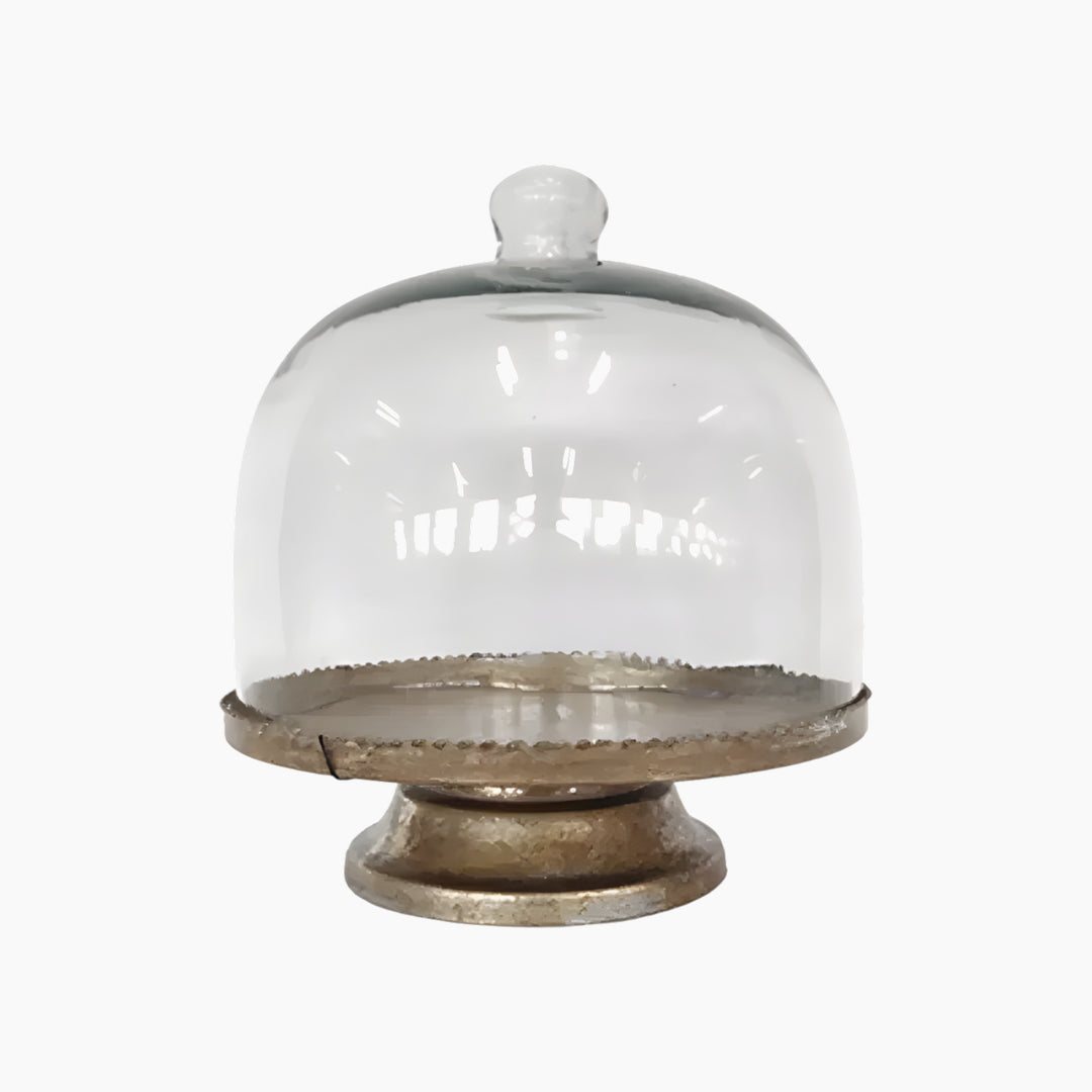 Weva Apollo Dome on Tray with gold-finished metal base