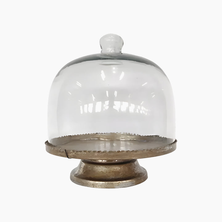 Weva Apollo Dome on Tray with gold-finished metal base