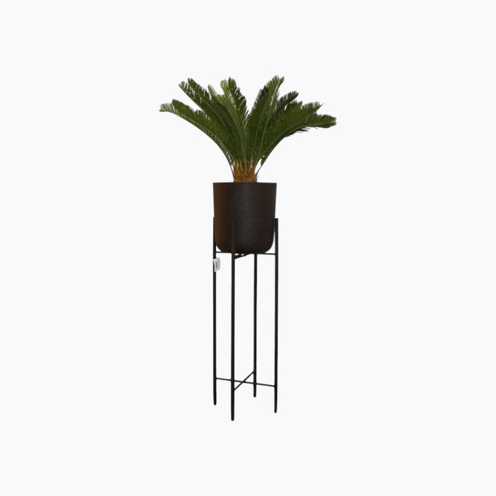 Weva Verdant planter in Leather Brown, large size