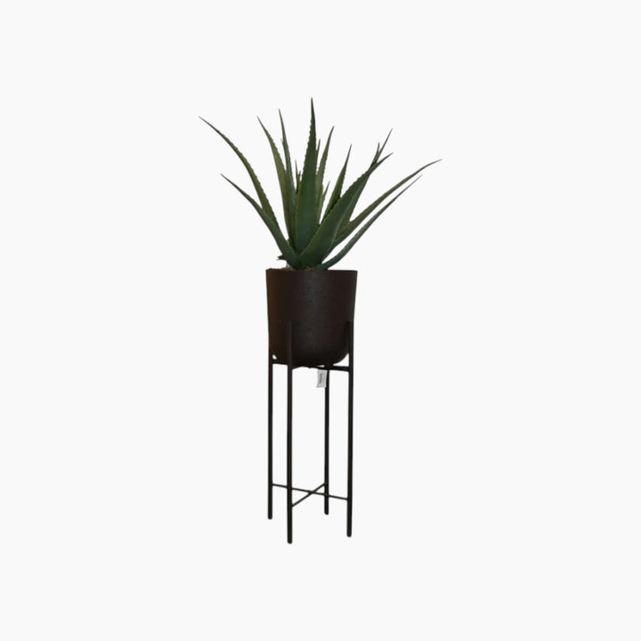 Weva Verdant Planter, medium size, Leather Brown