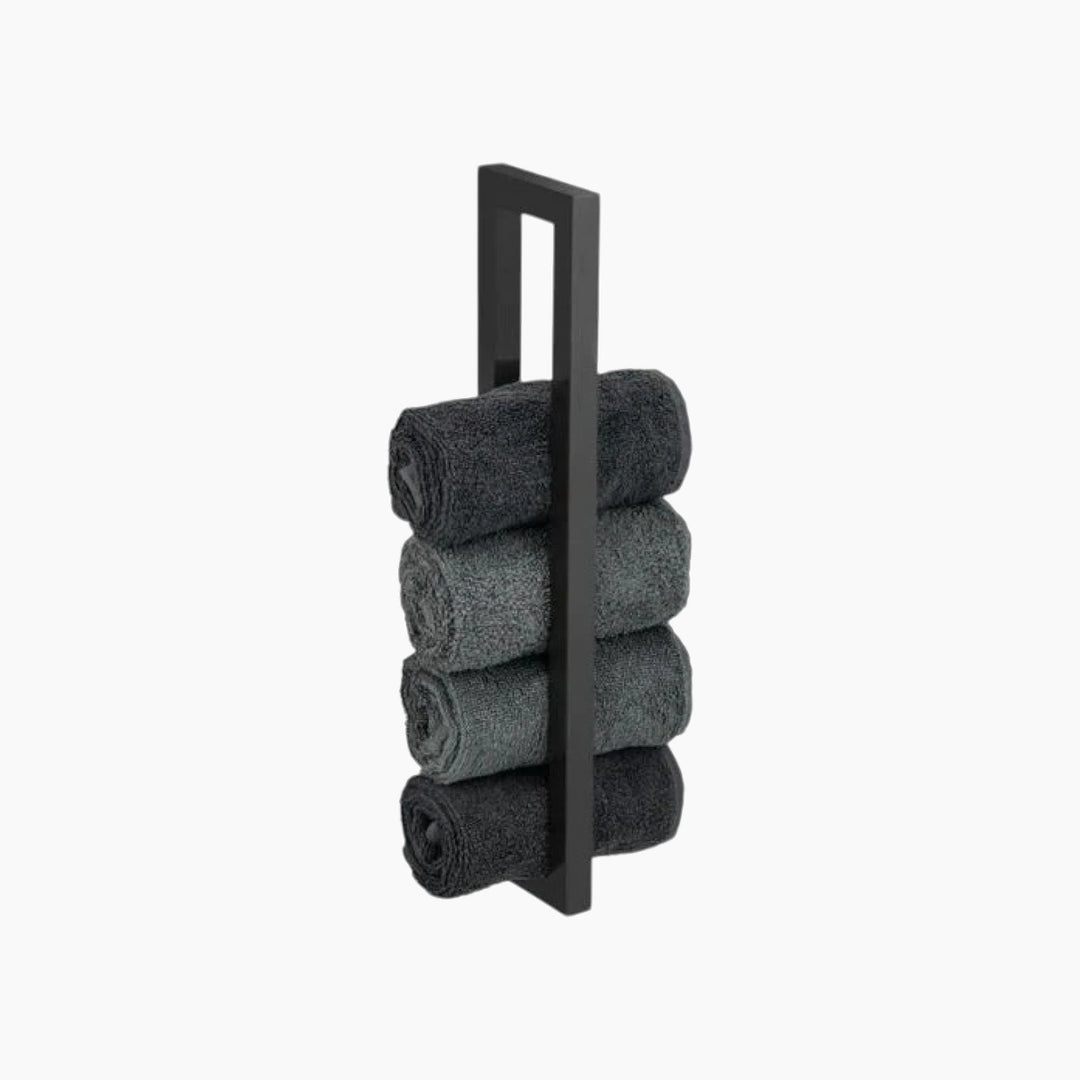 Wenko Reitani matte black metal towel rack