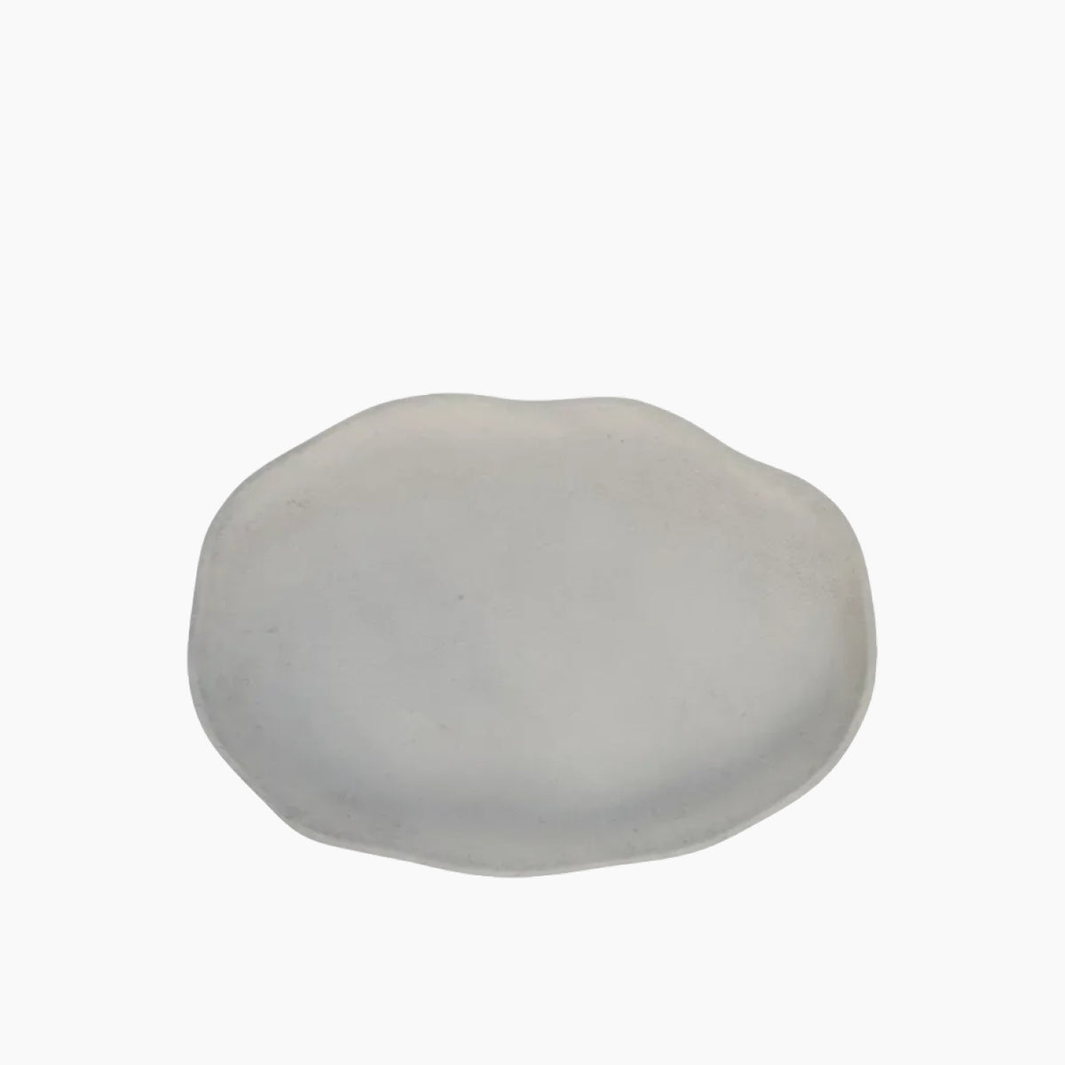 Weva Small White Uneven Flat Dish Tray