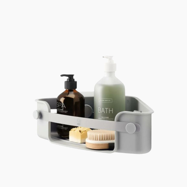 رف زاوية مرن من Umbra بتقنية Gel-Lock لتعليق الدش