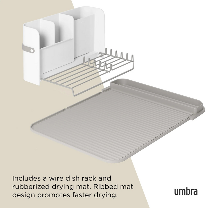 Umbra Sling Plastic Dish Rack in white