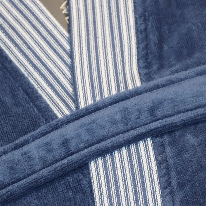Weva Drift Bath Robe 100% Cotton Navy