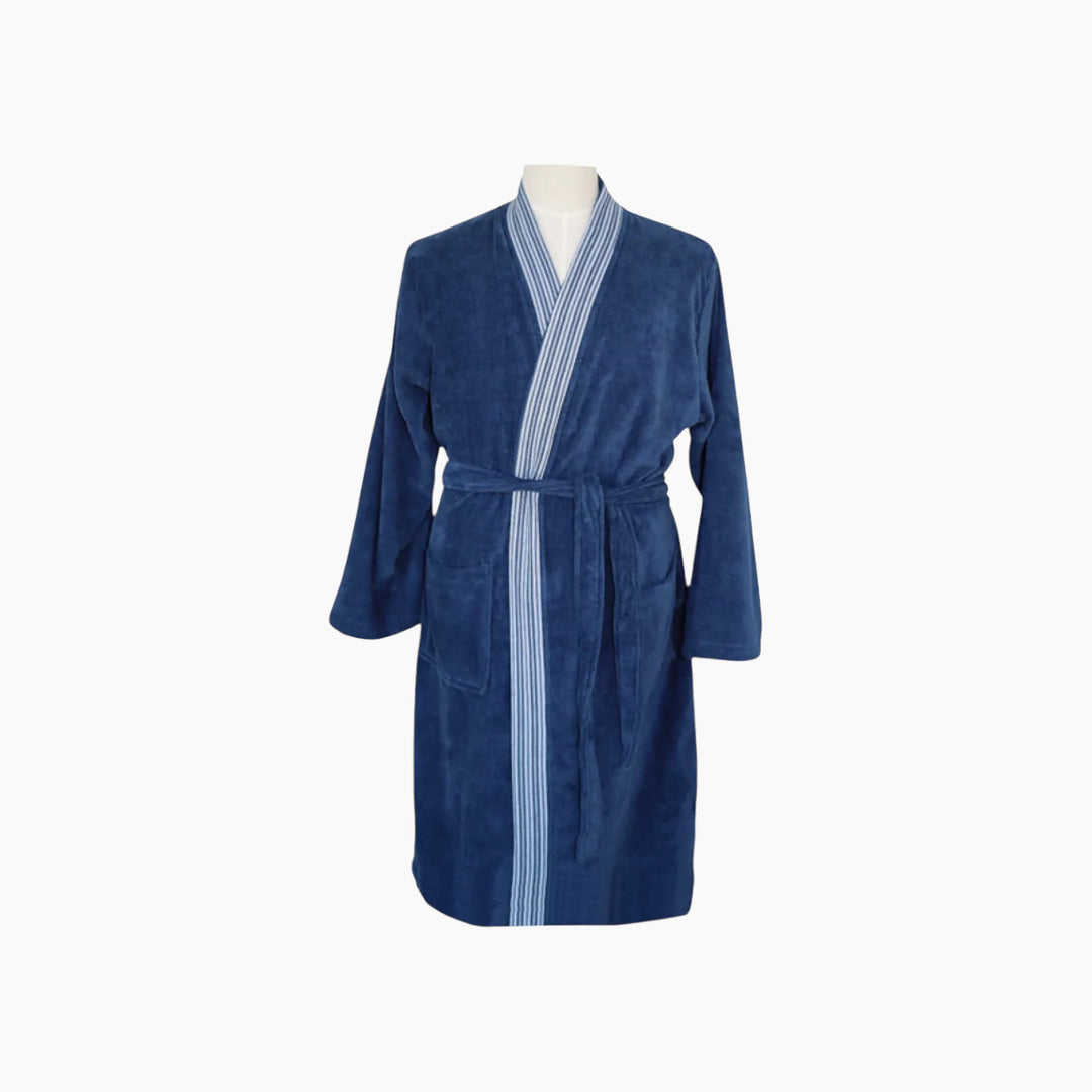 Weva Drift Bath Robe 100% Cotton Navy
