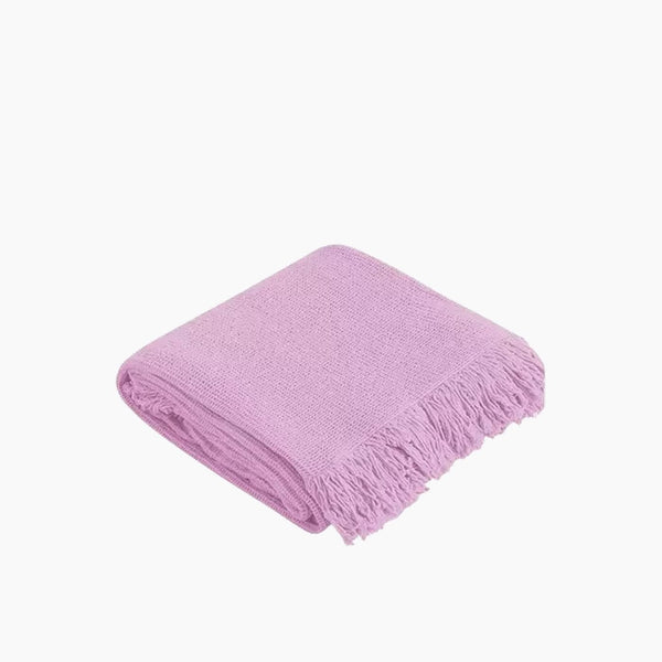 Manterol Fausto Throw Blanket 100% Cotton Pink
