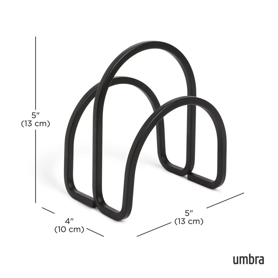 Umbra Squire black steel napkin holder with handle