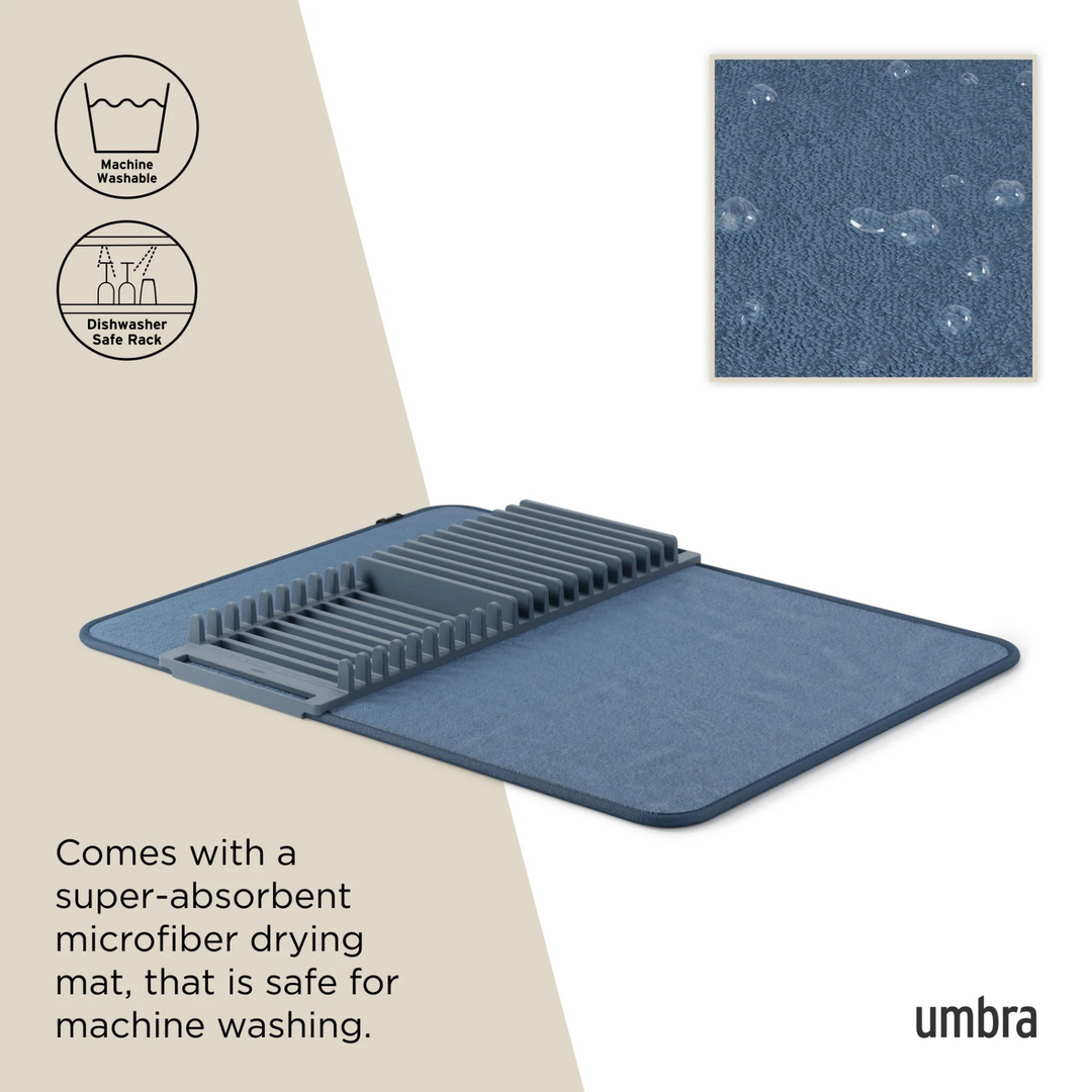 Umbra Udry drying mat in slate blue