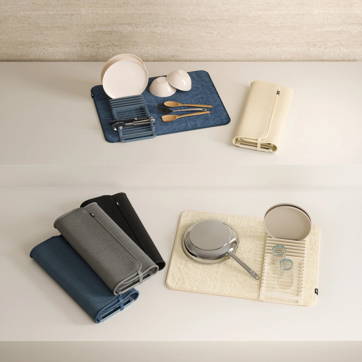 Umbra Udry drying mat in slate blue