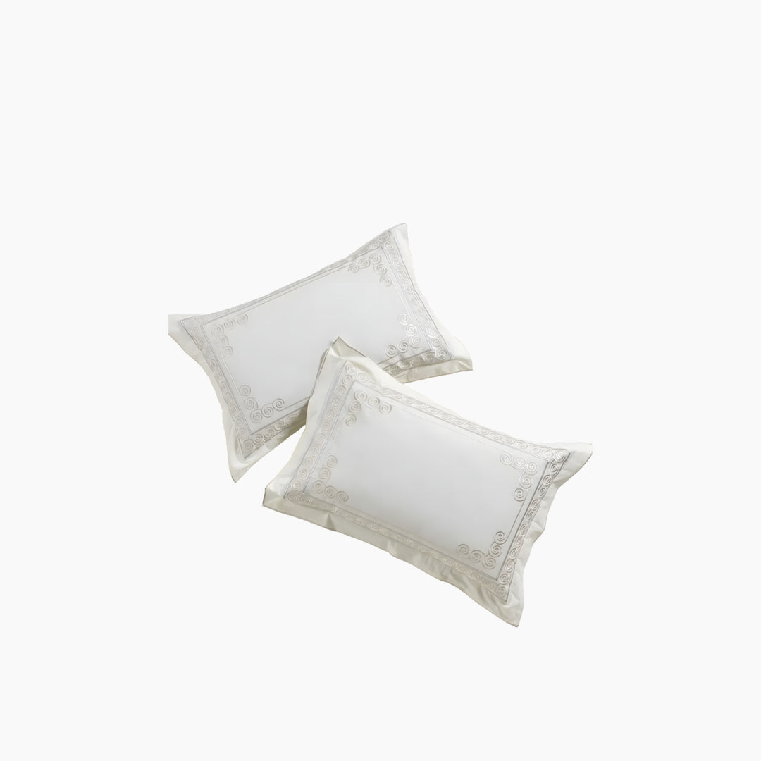 Nova Home Clouds Cotton Comforter Set King/Super King 6 Pcs White/Champagne