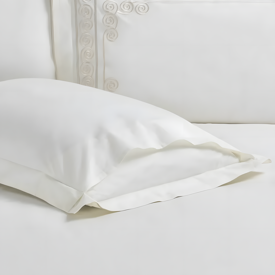 Nova Home Clouds Cotton Comforter Set King/Super King 6 Pcs White/Champagne