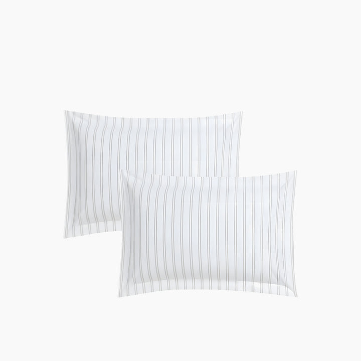 Nova Home Verto Cotton Duvet Cover Set White/Linen