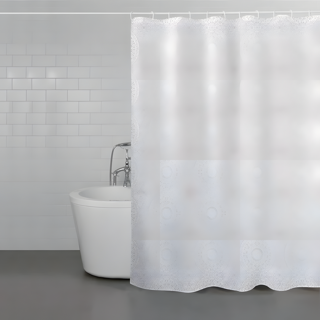 Weva Lace Stamp Water Proof Shower Curtain Grey