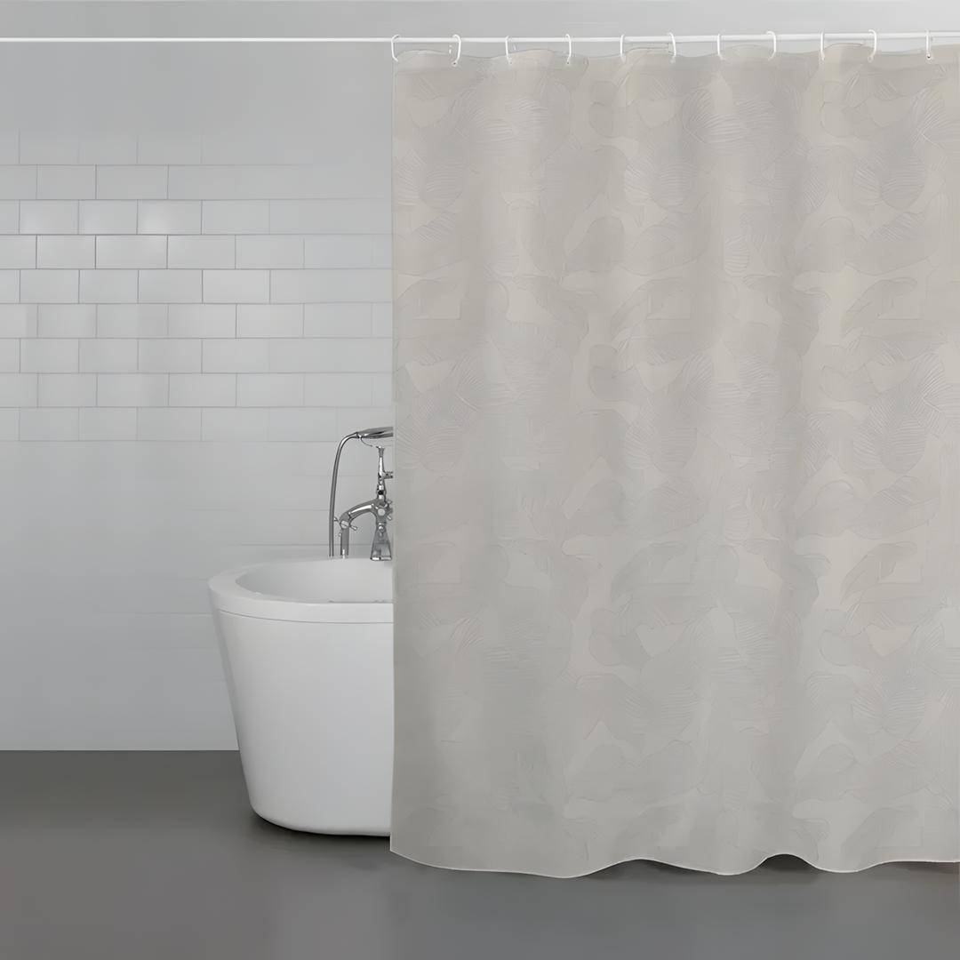 Weva Banana Leaves Water Proof Shower Curtain Light Purple
