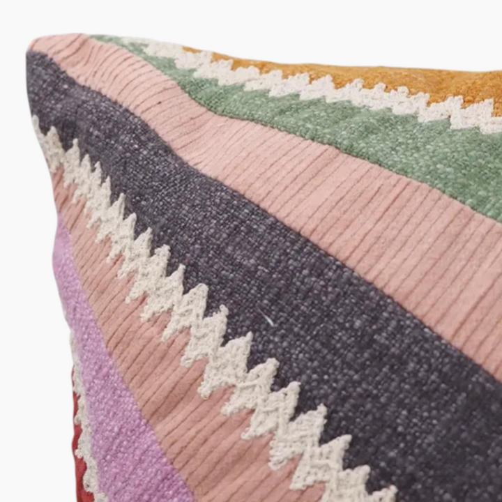 Nova Home Zest Patchwork Embroidered Cushion Cover 45x45 cm Multicolor
