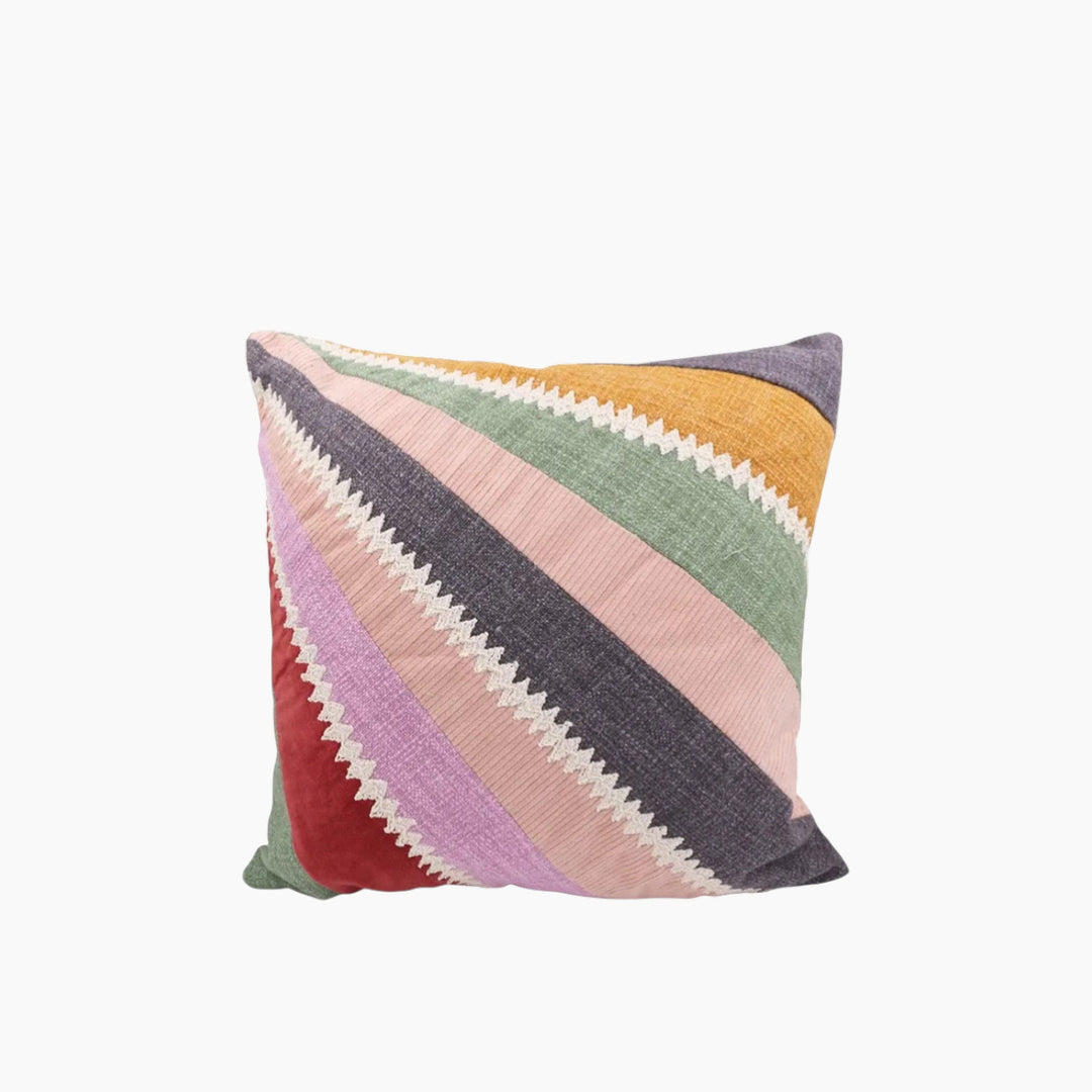 Nova Home Zest Patchwork Embroidered Cushion Cover 45x45 cm Multicolor