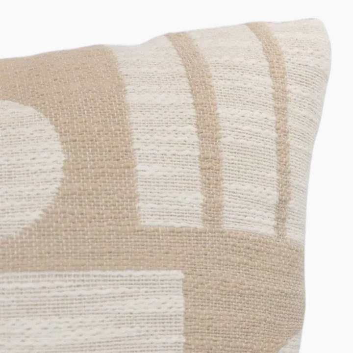 Nova Home Forma Embroidered Jacquard Cushion Cover 45x45 cm Taupe