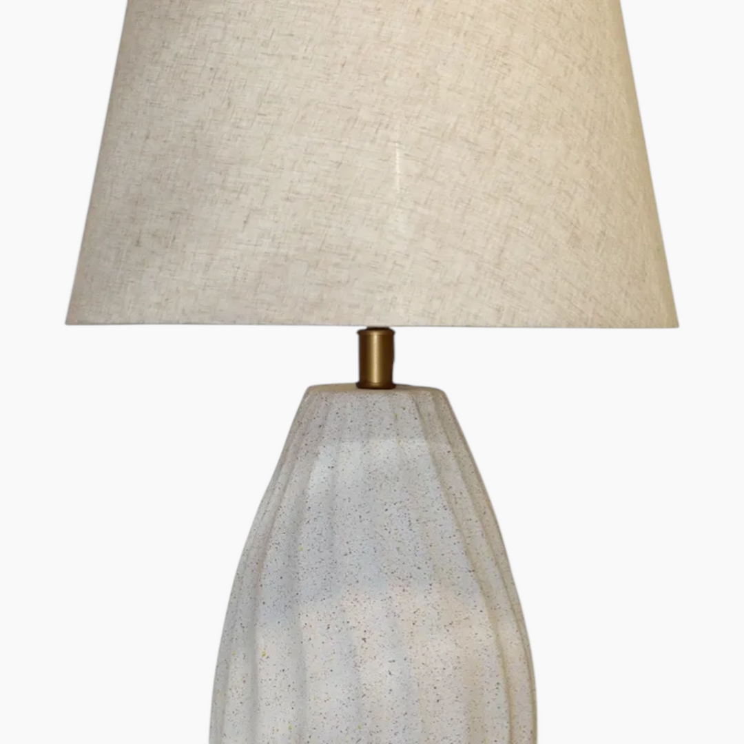 Weva Flute Table Lamp in patina finish