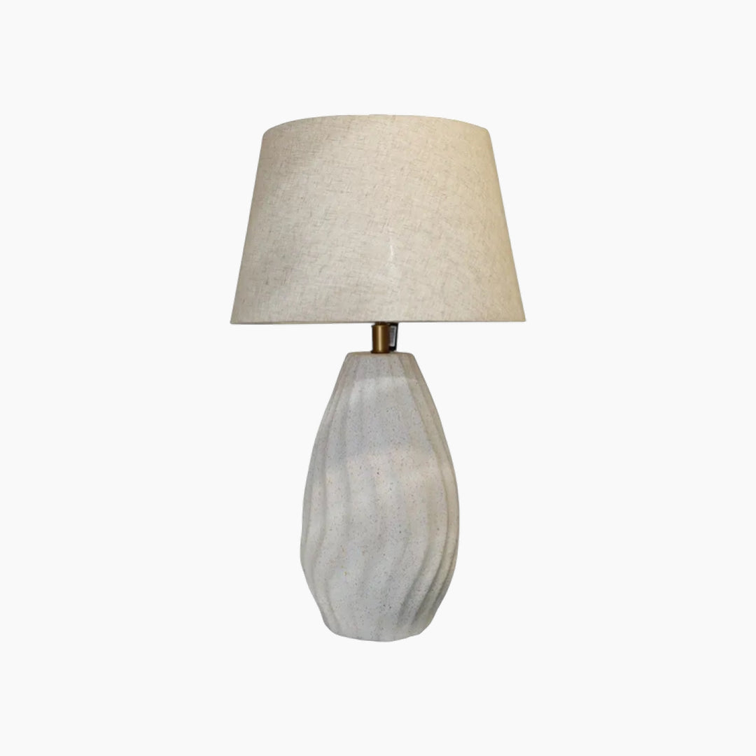 Weva Flute Table Lamp in patina finish