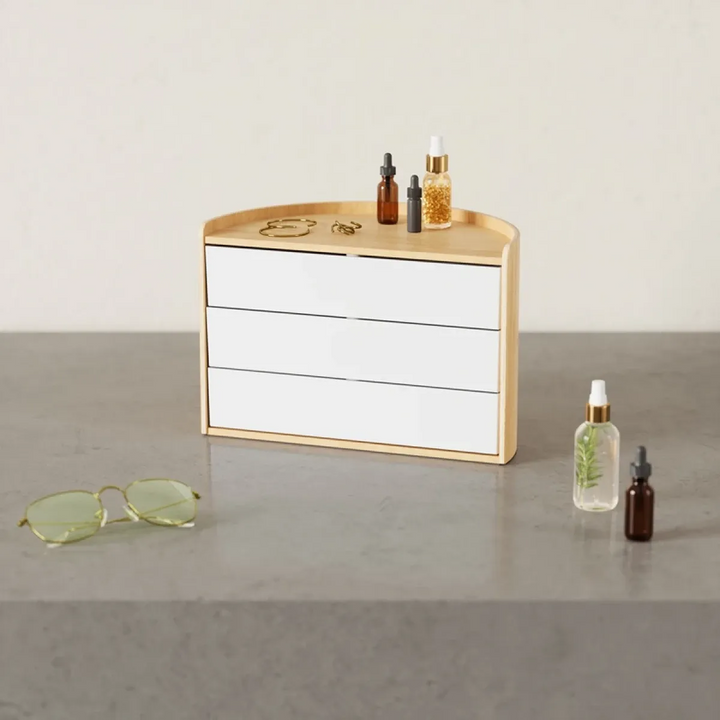 Umbra Moona Jewelry Box in White &amp; Natural