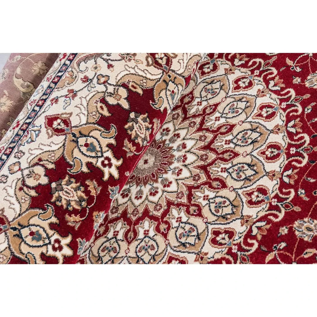 Spazio Home Classic Red Medallion Carpet - HUNA