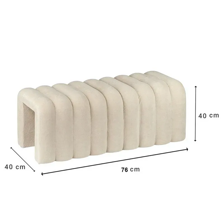 23801WevaArchiTerryChanneledStool_Bench_Large_Beige_3_framed - HUNA