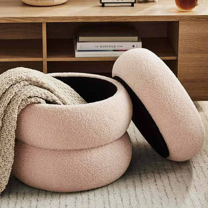 Weva Ploom Teddy Round Storage Stool