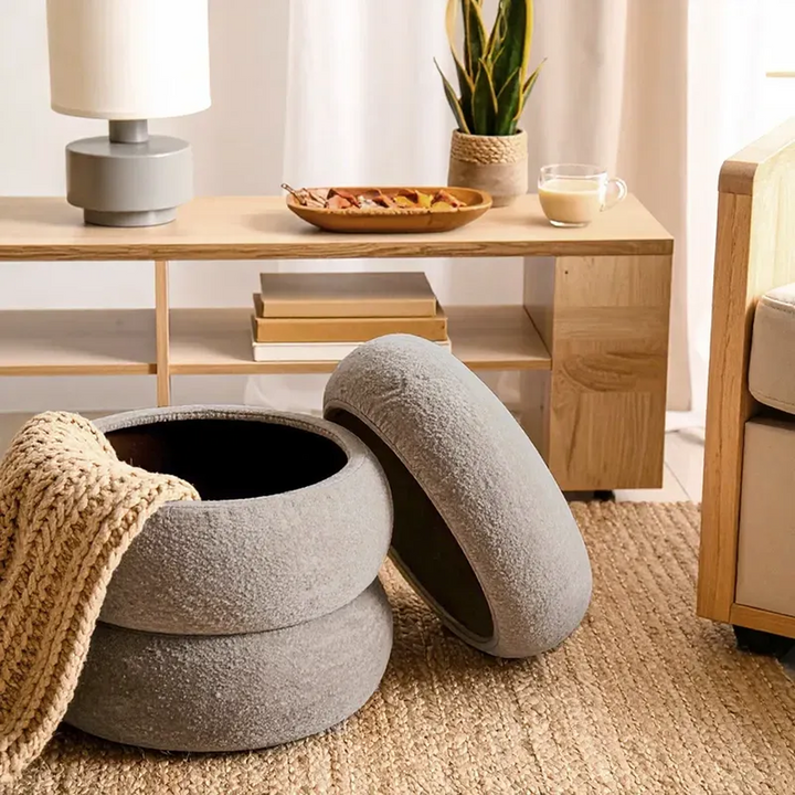 Weva Ploom Teddy Round Storage Stool