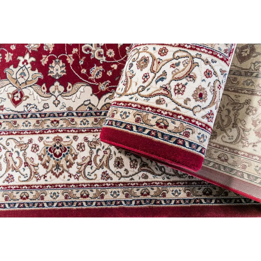 Spazio Home Classic Red Medallion Carpet - HUNA