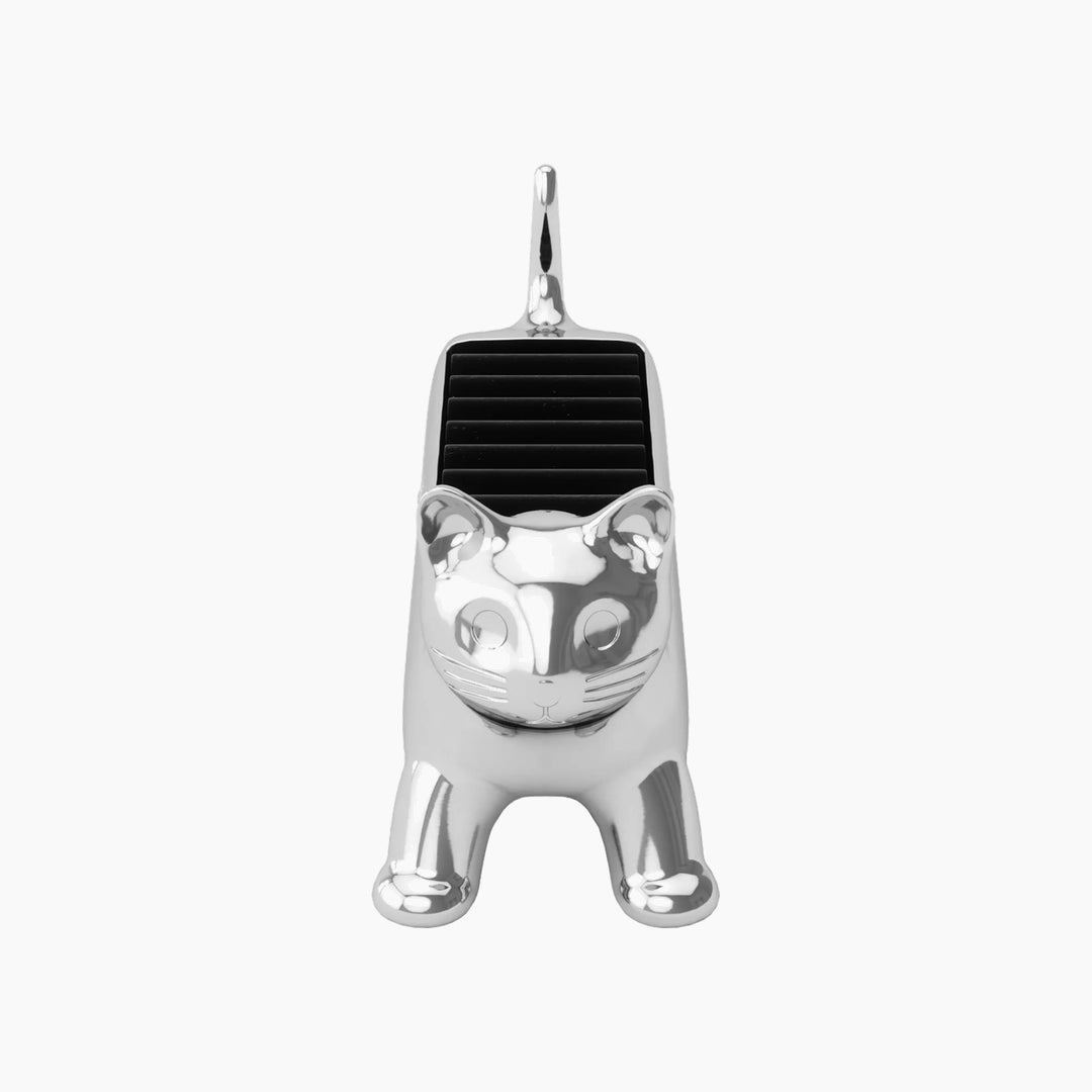 Umbra Ali Cat ring holder in chrome finish