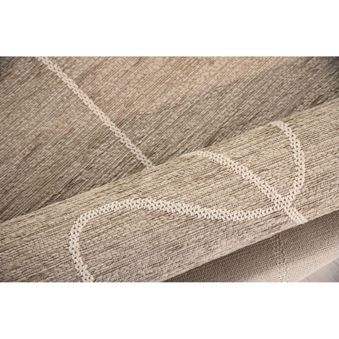 Spazio Home Textured Leaf Pattern Carpet - HUNA