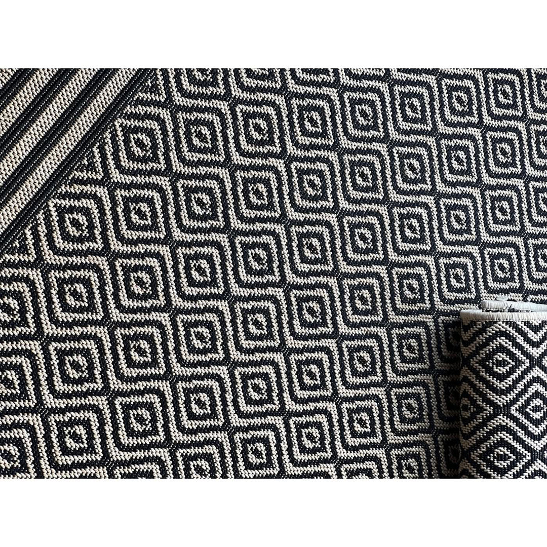 Spazio Home Diamond Grid Monochrome Rug - HUNA